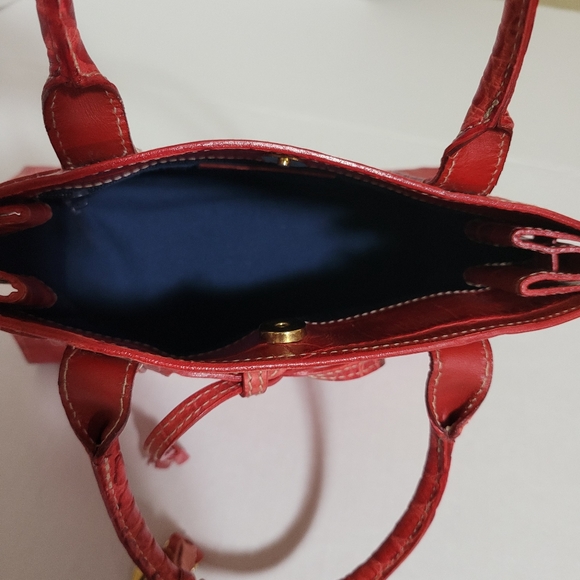 Dooney Bourke Mini Croco Embossed Tassle Bag - Picture 10 of 15